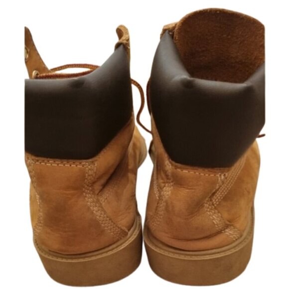 Timberland Size 3 Big Kids Jr. 6" Premium Boot Wheat Nubuck Leather waterproof - Picture 7 of 7